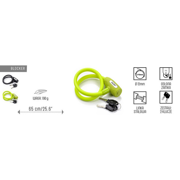 Zapięcie rowerowe Meteor Blocker zielony 31549