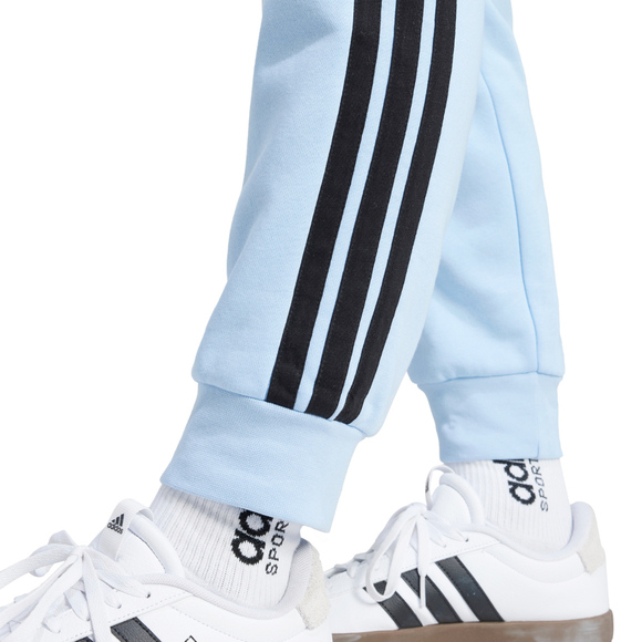 Spodnie męskie adidas Essentials 3-Stripes Fleece błękitne JE6315