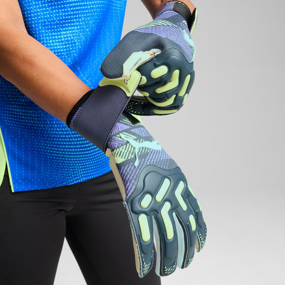Rękawice bramkarskie Puma Future Pro szaro-niebieskie 41924 05