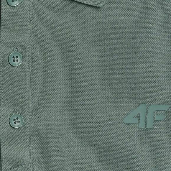 Koszulka męska polo 4F M555 zielona 4FWAW25TPTSM555 41S