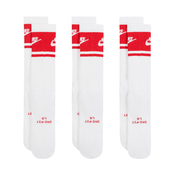Skarpety Nike Everyday Elevated Crew 3 pary biało-czerwone IM7949 900