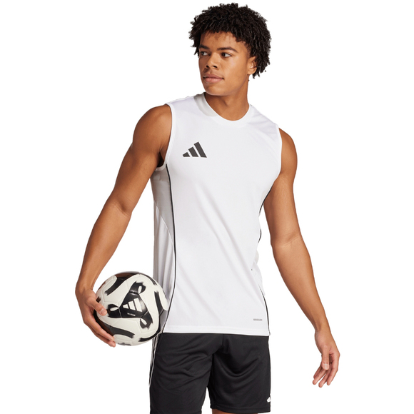 Koszulka męska adidas Tiro 25 Competition Sleeveless Jersey biała JJ1522