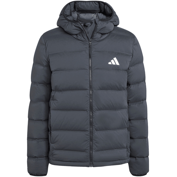 Kurtka męska adidas Helionic Climawarm Stretch Hooded Down czarna JN2114