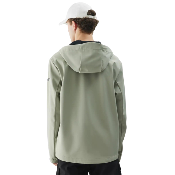 Kurtka męska softshell 4F M324 oliwkowa 4FWSS25TSOFM324 44S