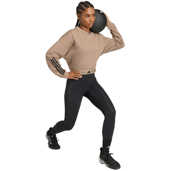 Bluza damska adidas Hyperglam beżowa KQ5197
