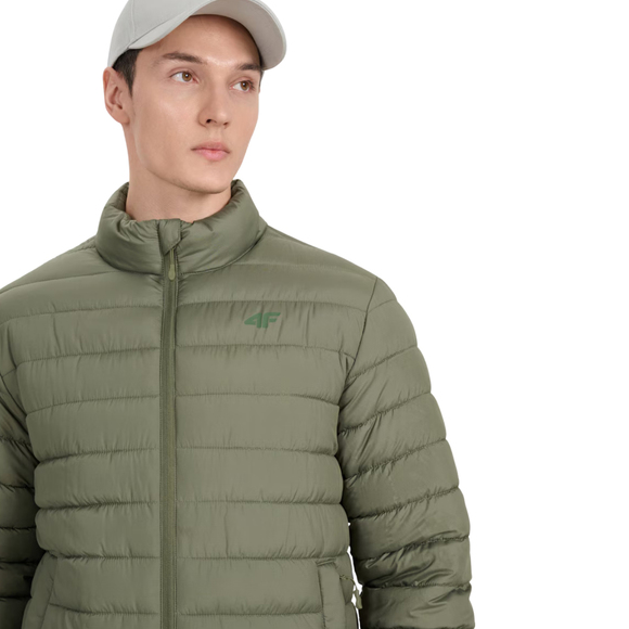 Kurtka męska puchowa 4F M597 khaki 4FWAW25TDJAM597 43S