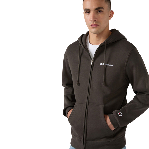 Bluza męska Champion Hooded Full Zip Sweatshirt brązowy 221794 GS509