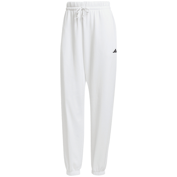 Spodnie damskie adidas Essentials Small Logo French Terry Cuffed białe JD9923