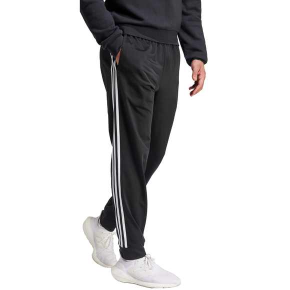 Spodnie męskie adidas Primegreen Essentials Warm-Up Tapered 3-Stripes Track czarne H46105