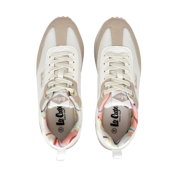 Buty damskie Lee Cooper beżowo-białe LCW-25-03-3376LA