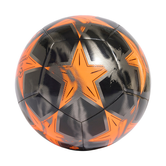 Piłka nożna adidas UCL Club 26/27 League Stage czarno-srebrno-pomarańczowa KE9762