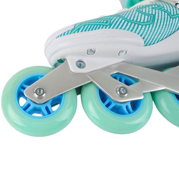 Łyżworolki Roces R-Evo 84 biało-miętowe 400905 0002