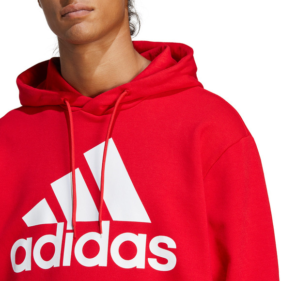 Bluza męska adidas Essentials French Terry Big Logo Hoodie czerwona IC9365