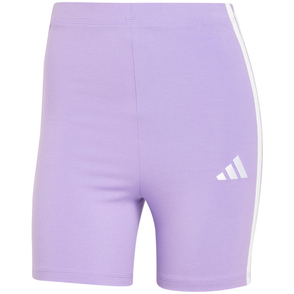 Spodenki damskie adidas Essentials 3-Stripes High Waisted Biker fioletowe JD0914