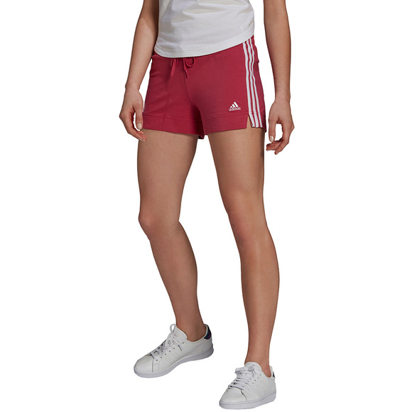 Spodenki damskie adidas Essentials Slim Short bordowe GM5530