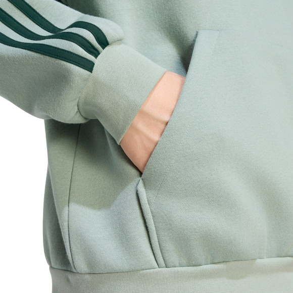 Bluza męska adidas Essentials 3-Stripes Fleece Hoodie jasnozielona KY4172