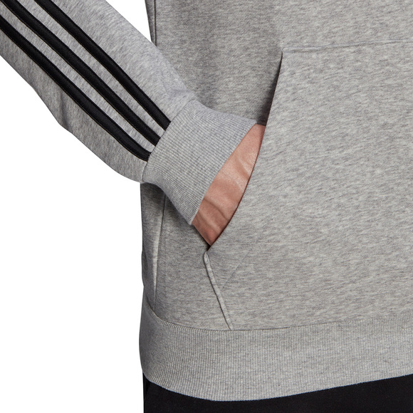 Bluza męska adidas Essentials Fleece 3-Stripes Hoodie szara GK9084