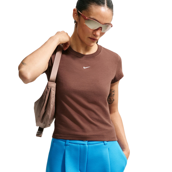 Koszulka damska Nike Sportswear Chill Knit jasny brąz FV5508 259