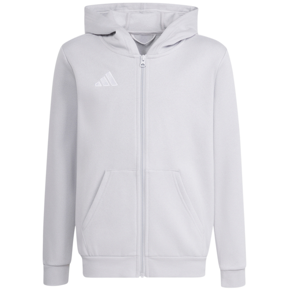 Bluza dla dzieci adidas Entrada 26 Full Zip Hoodie jasnoszara KH1779