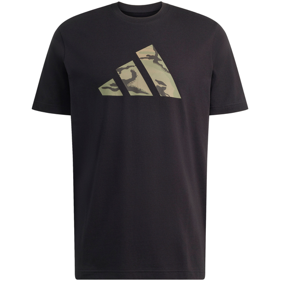 Koszulka męska adidas Camo Three Bar Logo Graphic czarna KT1686