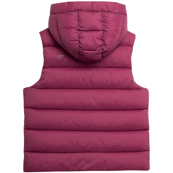 Kamizelka dla dziewczynki 4F ciemny róż HJZ22 JKUDP002 53S