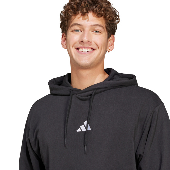 Bluza męska adidas Essentials Feelcozy French Terry czarna JE3849