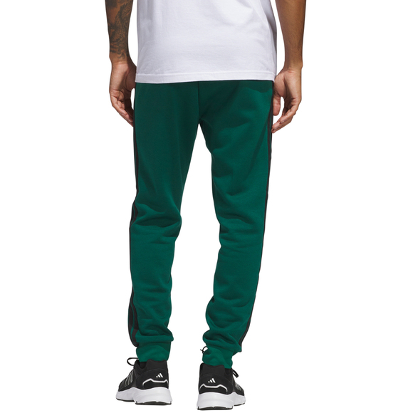 Spodnie męskie adidas Essentials 3-Stripes Fleece zielone JD1860
