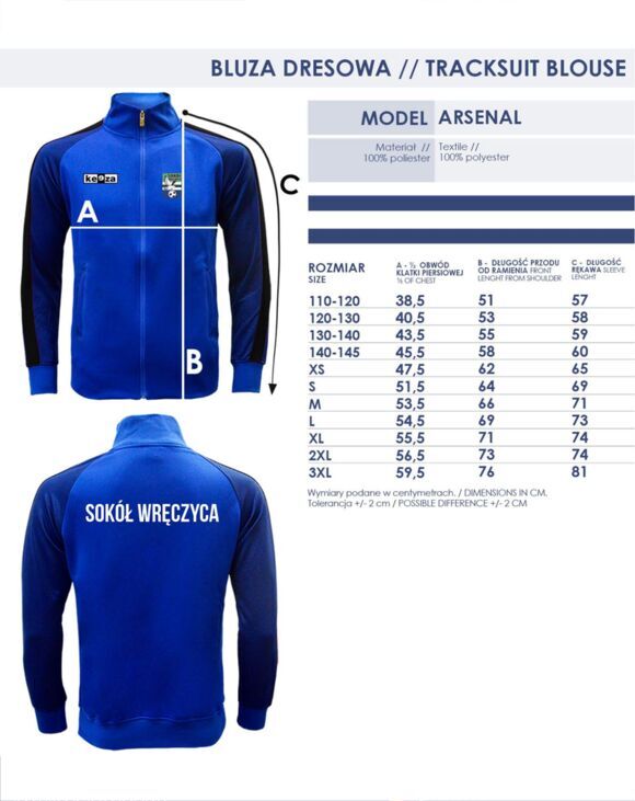 Bluza sportowa Arsenal Znicz Kłobuck