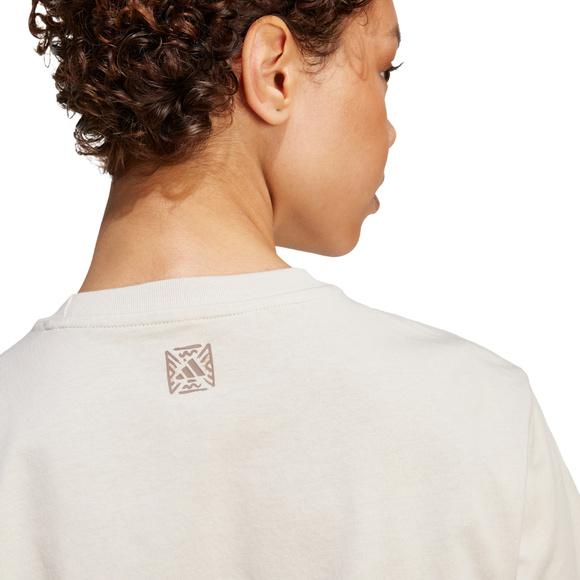 Koszulka damska adidas Animal Graphic beżowa JM4423