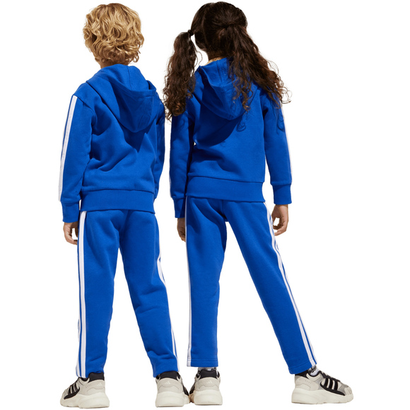 Dres dla dzieci adidas Seasonal Essentials Tiberio 3-Stripes Fleece niebieski JC7488