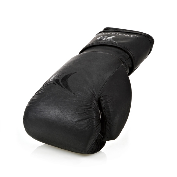 Rękawice bokserskie GRAND czarne black matt- skóra naturalna 12 oz