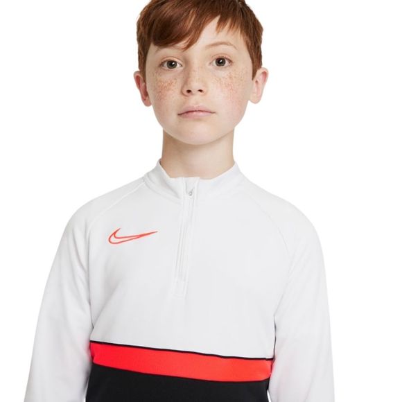 Bluza dla dzieci Nike DF Academy 21 Drill Top czarno-biało-czerwona CW6112 016