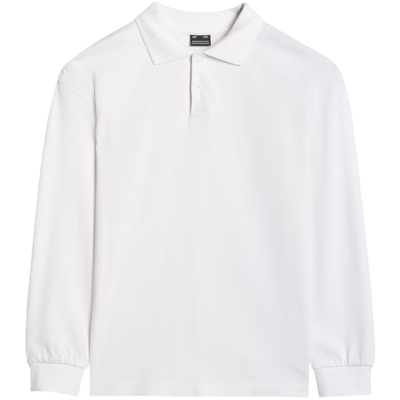 Koszulka dla chłopca longsleeve 4F M483 biała 4FJWAW25TLONM483 10S