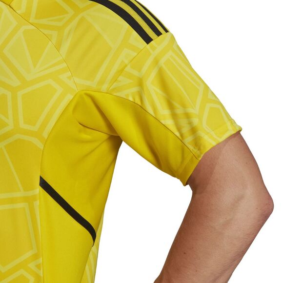 Koszulka męska adidas Condivo 22 Goalkeeper Jersey Short Sleeve żółta HF0138