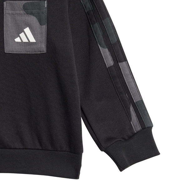 Dres dla dzieci adidas Infinity Camo FL Set czarno-biały JW2456