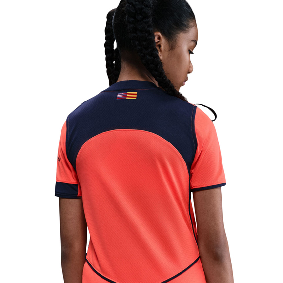 Koszulka dla dzieci Nike FC Barcelona Stadium 2025/26 pomarańczowa HM4122 855