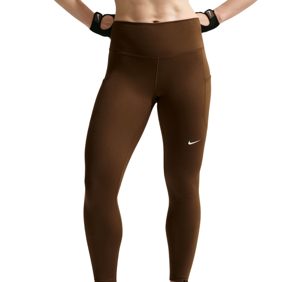 Legginsy damskie Nike One 7/8 brązowe FN3241 212