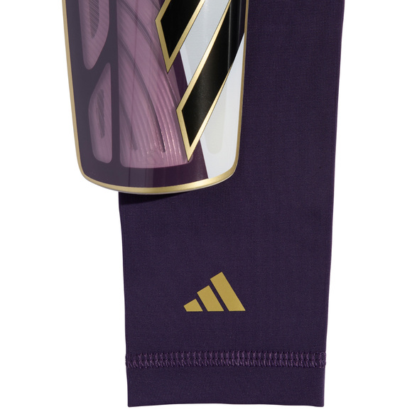 Ochraniacze piłkarskie adidas Tiro League biało-fioletowe JD6027
