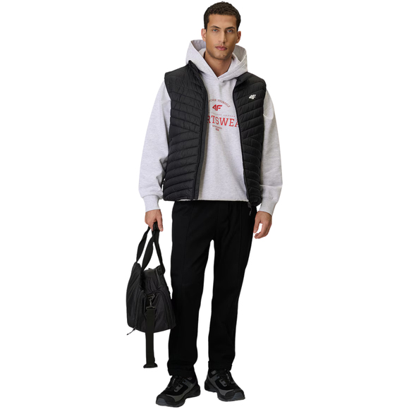 Kamizelka męska 4F M345 głęboka czerń 4FWSS26TVJAM345 20S