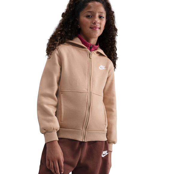 Bluza dla dzieci Nike Sportswear Club Fleece beżowa FD3004 200
