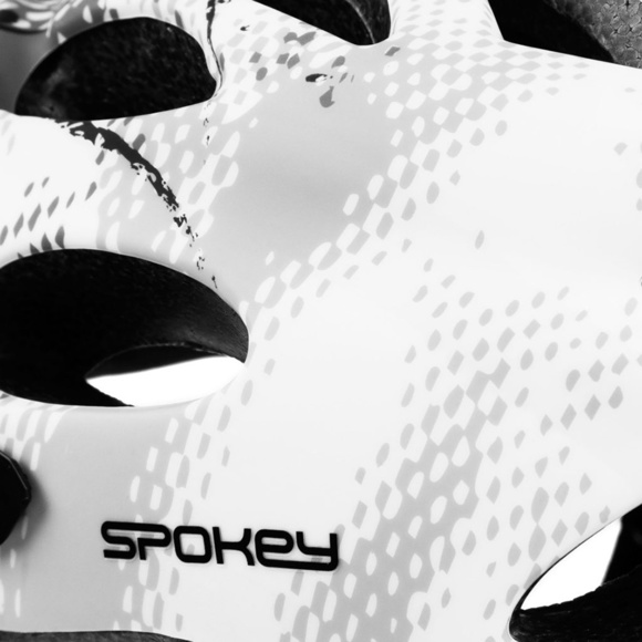 Kask rowerowy Spokey Checkpoint 55-58 cm biało-czarny 926890