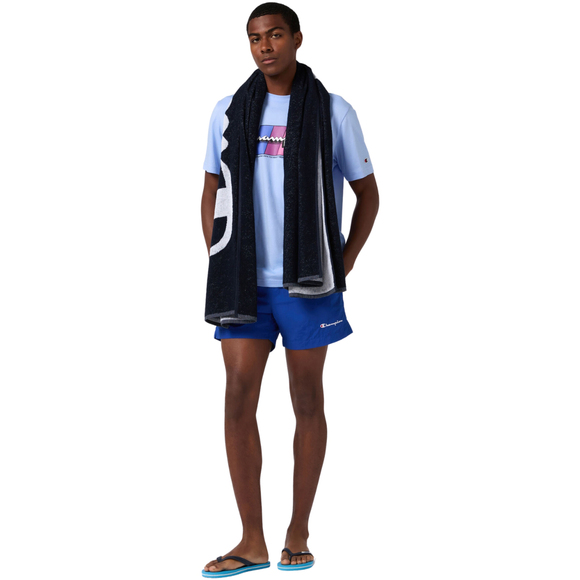 Spodenki kąpielowe męskie Champion Beachshort niebieskie 219979 BS008 