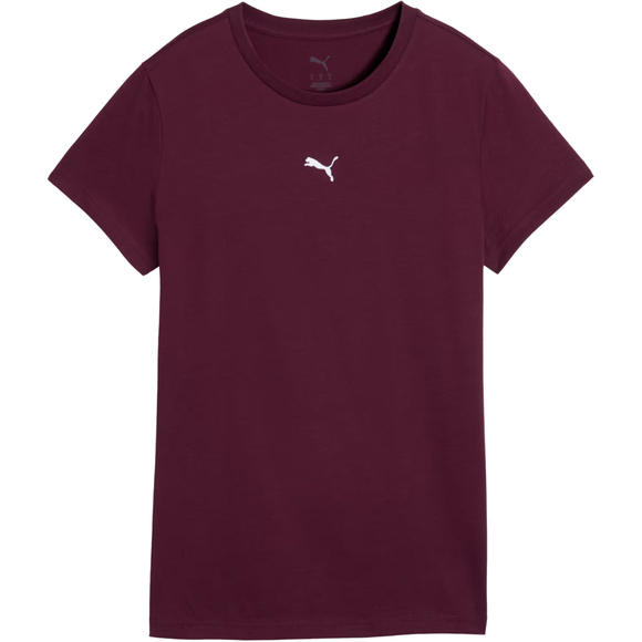 Koszulka damska Puma Ess Centered Cat Logo Tee burgundowa 692916 24