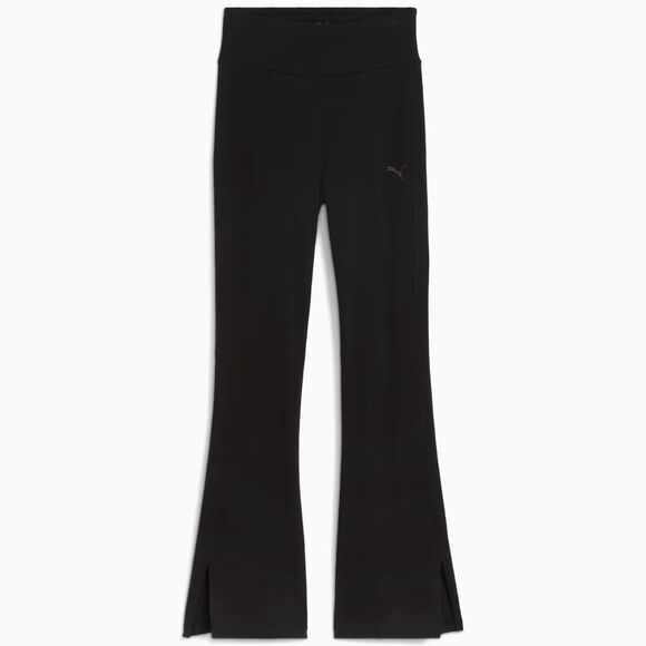 Legginsy damskie Puma Ess High-Waist Flared czarne 688156 01