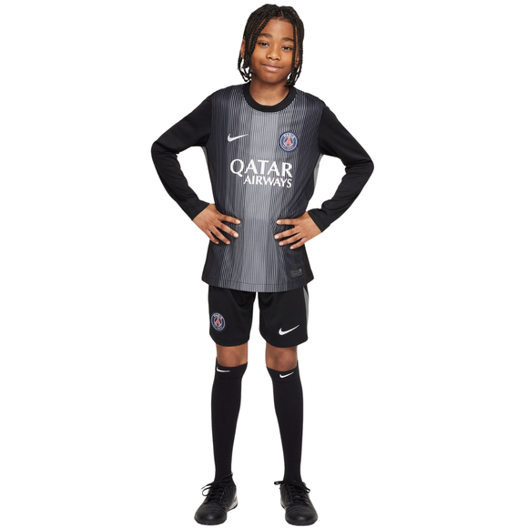 Koszulka dla dzieci Nike PSG Goalkeeper Stadium 2025/26 czarna HJ5267 010