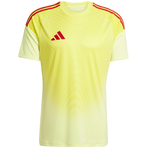 Koszulka bramkarska męska adidas Tiro 25 Competition Short Sleeve limonkowo-czerwona JN2016 