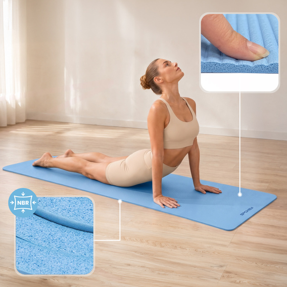 Mata do ćwiczeń Spokey Softmat 183×61x1 cm niebieska 944043