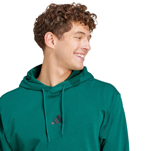Bluza męska adidas Essentials Feelcozy French Terry zielona JE3841