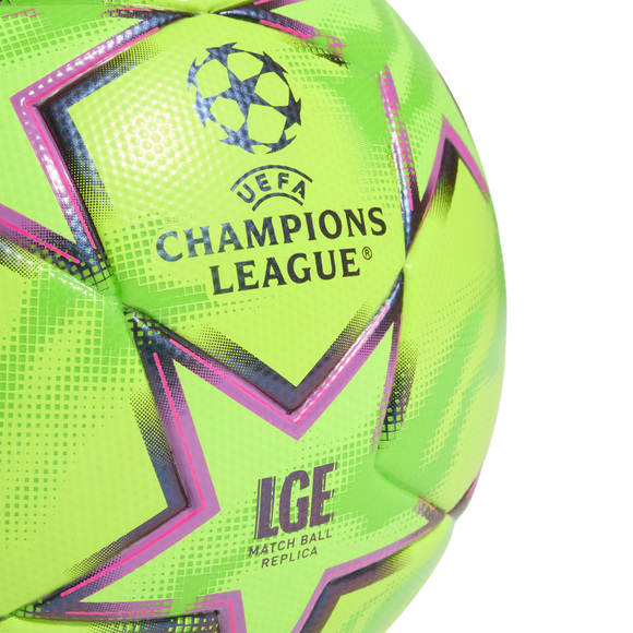 Piłka nożna adidas UCL Winter 26/27 League Stage zielono-czarno-różowa KY5573