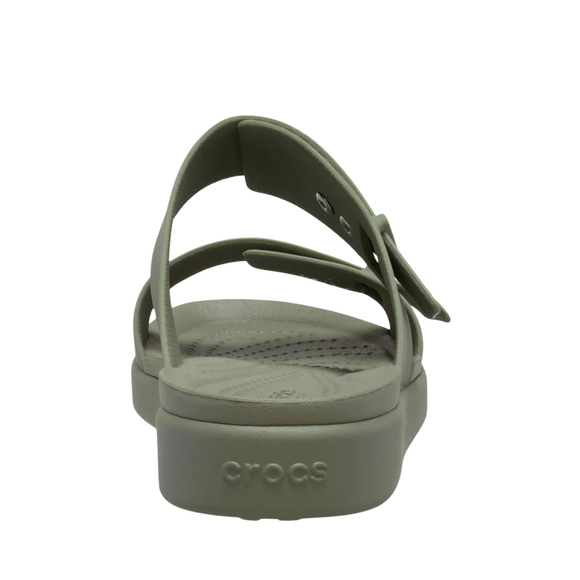 Klapki damskie Crocs Brooklyn Buckle Low zielone 211215 3BX